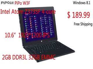 10.1&#39-&#39- PIPO W3F Dual OS Tablet  Intel Z3735F Quad Core 2GB RAM 32GB ROM IPS 1920x1200 Screen Dual Camera WCDMA HDMI WiFi-in Tablet PCs from Computer