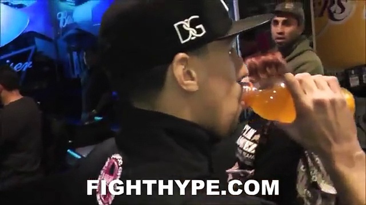 GARCIA VS. GUERRERO BEHIND THE SCENES: DANNY GARCIA STILL INTENSE AFTER WEIGH-IN; FOCUSED ON KO (Funny Videos 720p)