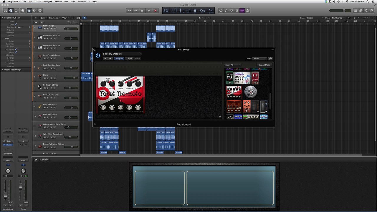 Total Tremolo Pedal Board In Logic Pro (24:35)
