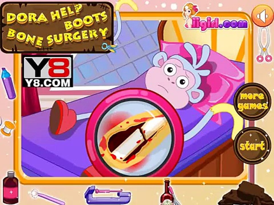 Dora Help Boots Bone Surgery - Dora The Explorer Games - Dora Doctor Games - Cartoons for Children