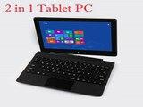 2 IN 1 PC tablet Soft Keyboard 10.1 IPS for Intel Baytrail Z3735F Quad Core 2GB/32GB for windows 10 wifi BT HDMI Black Tablets-in Tablet PCs from Computer