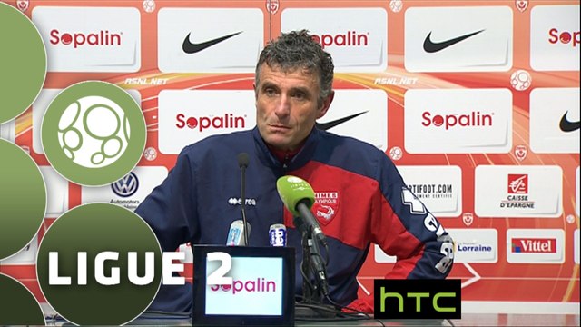 Conférence de presse AS Nancy Lorraine - Nîmes Olympique (3-4) : Pablo CORREA (ASNL) - Bernard BLAQUART (NIMES) - 2015/2016