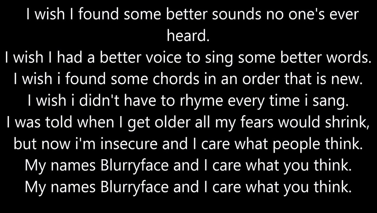 Twenty One Pilots Stressed Out Lyrics