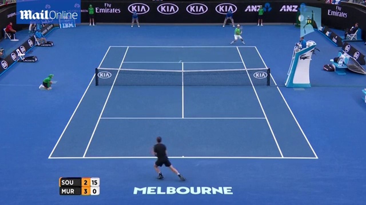 Highlights as Andy Murray beats Joao Sousa in four sets