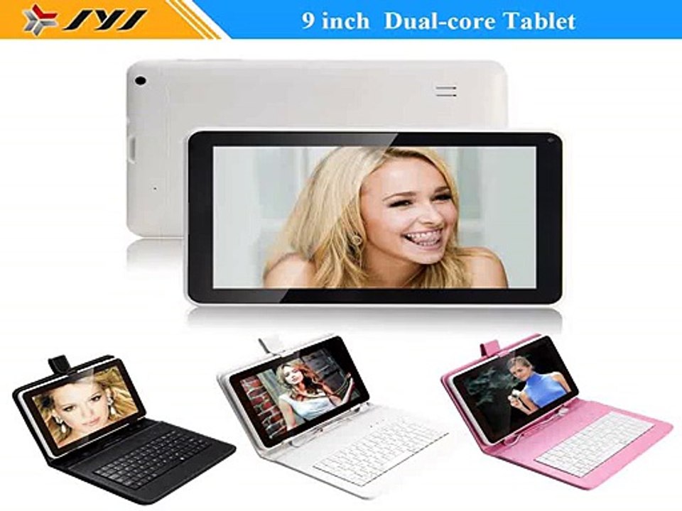 9inch Capacitive Allwinner Cortex A7 8GB Dual Core Tablet PC Android 4.4 Kitkat WIFI HDMI Dual cameras add  keyboard -in Tablet PCs from Computer
