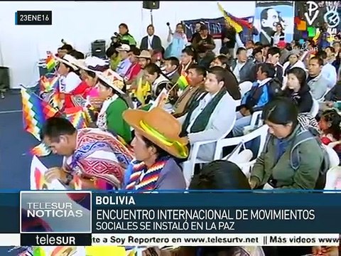 Evo encabeza el Encuentro Internacional de Movimientos Sociales