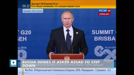 Russia denies it asked Assad to step down