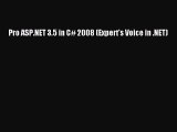 (PDF Download) Pro ASP.NET 3.5 in C# 2008 (Expert's Voice in .NET) PDF