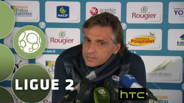 Conférence de presse Chamois Niortais - Evian TG FC (0-3) : Régis BROUARD (CNFC) - Romain REVELLI (EVIAN) - 2015/2016