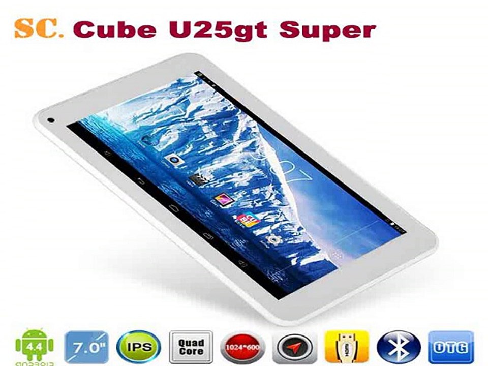 Free shipping MTK8127 Quad Core 7 Inch Cube U25gt Super U25GTC4W Tablet PC Android 4.4 IPS 1024*600 GPS HDMI OTG Bluetooth 1G 8G-in Tablet PCs from Computer
