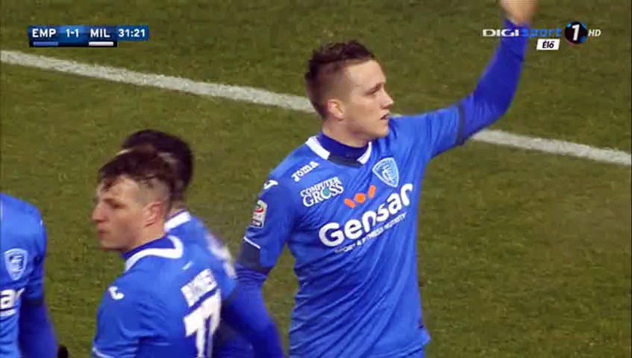 Piotr Zielinski Goal HD - Empoli 1-1 AC Milan - 23-01-2016