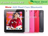 Cheap Android 4.2 Allwinner A23 Dual Core 9 inch Tablet PC Dual Camera 512MB/8GB Bluetooth Capactive Screen-in Tablet PCs from Computer