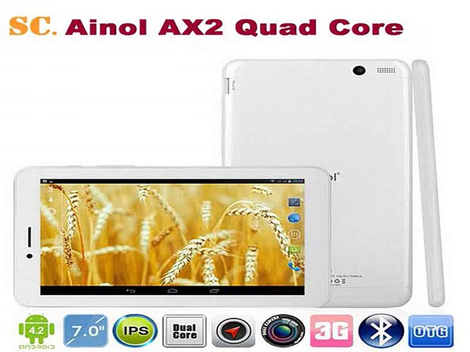 Original Ainol AX2 3G Phone Call Tablet PC 7 MTK8382 Quad Core Android 4.2 ROM 8G Dual Camera Bluetooth GPS WCDMA IPS1280*800-in Tablet PCs from Computer