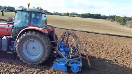 Seeding with Massey Ferguson 6480 and Lemken Zirkon