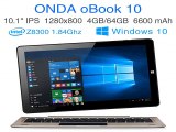 Quad Core Intel Atom X5 Z8300 Windows 10 tablet pc 10.1 inch IPS screen RAM 4GB ROM 64GB HDMI Game computer laptop ONDA oBooK 10-in Tablet PCs from Computer