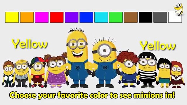 Minions in different colors - Learn colors for children & Baby Toddlers - Advanced [INTERACTIVE]