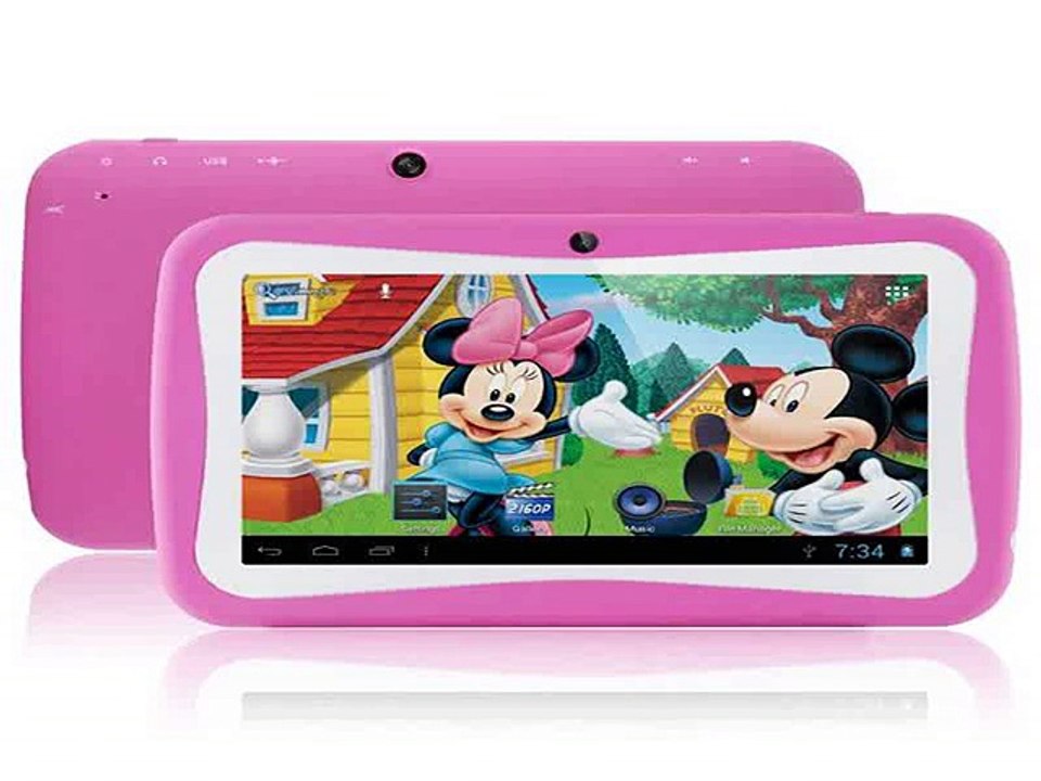 Kids Birthday Gift 7 inch Kids Games Tablet Children Tablet PC RK3026 Dual Core PAD Android 4.4 MID Child Educational Games Tab-in Tablet PCs from Computer
