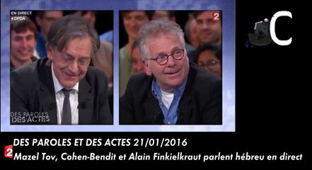 Mazel Tov : Daniel Cohen Bendit et Alain Finkielkraut parlent hébreu en direct