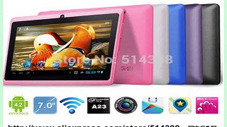 Lowest Price Wholesale 7 Inch Q88 Tablet PC A23 Dual Core Android 4.2 Dual Camera 512m/4gb WiFi OTG, 5pcs/lot-in Tablet PCs from Computer