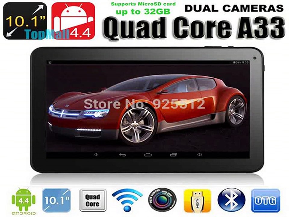 10pcs/lot DHL Free Shipping 10 inch A33 Quad Core Tablet PC 1G RAM 8G/16G ROM Dual Cameras 1024*600 Capacitive Wifi Bluetooth-in Tablet PCs from Computer
