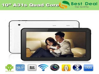 New 10 Android 4.4.2 AllWinner A31S Quad Core Tablet PC 10 inch With Bluetooth HDMI wifi 1G RAM 8GB/16G ROM Dual Cameras+Gifts-in Tablet PCs from Computer