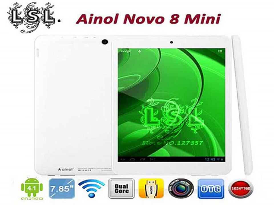 7.85 inch mini Pad Ainol NOVO8 mini ATM7021 Dual Core Android 4.1 1024x768 pixels HDMI OTG Dual Camera 2.0MP-in Tablet PCs from Computer