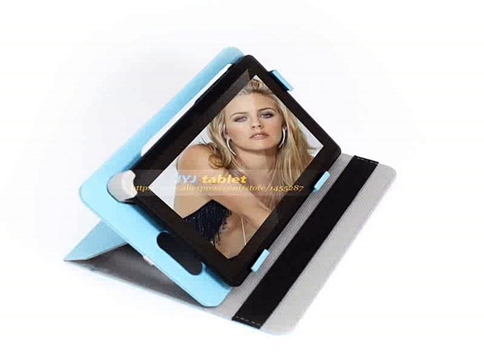 Black 7inch Allwinner Android 4.2 Tablet PC 16GB Dual Core Dual cameras WiFi with Rotating Leather Case-in Tablet PCs from Computer