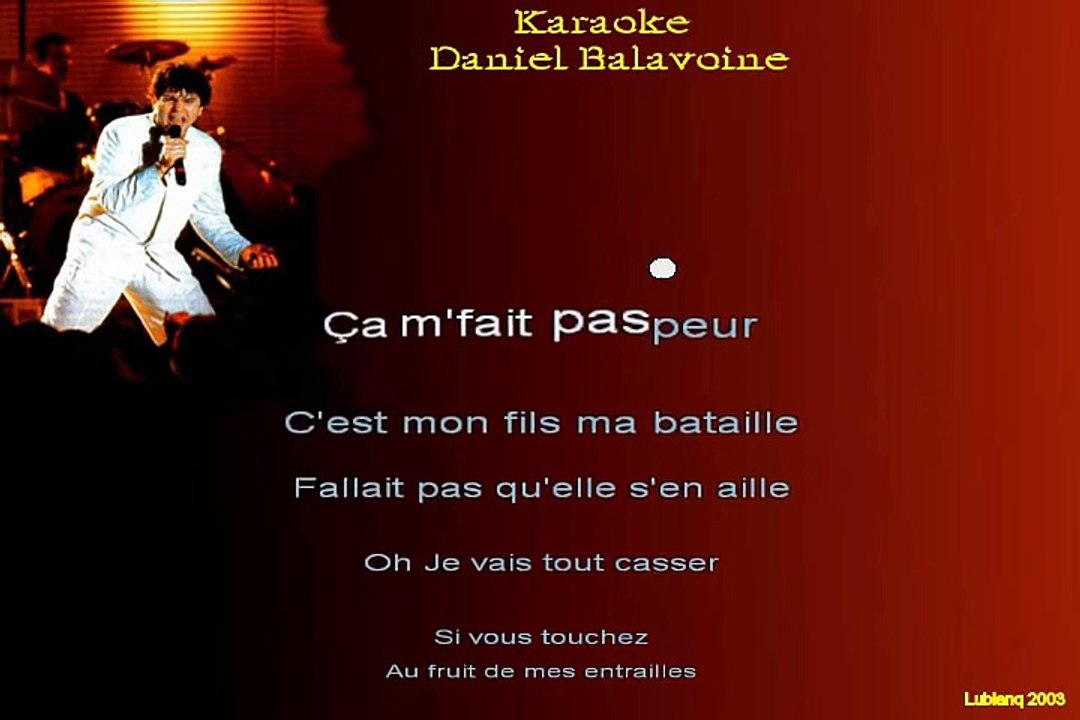Daniel Balavoine Mon fils ma bataille karaoké Joseph BULLA