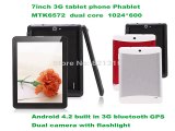 NEW 7 tablet pc Andirod 4.2 3G Phone Call Dual Core mtk6572 HD1024*800 512MB/4GB Dual SIM with falsh wifi Bluetooth GPS pad-in Tablet PCs from Computer