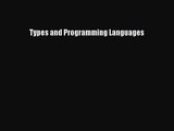 [PDF Download] Types and Programming Languages [Download] Online
