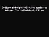 [PDF Download] 500 Low-Carb Recipes: 500 Recipes from Snacks to Dessert That the Whole Family