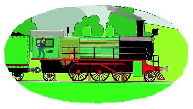 Мультик - Раскраска. Учим Цвета - Все поезда - Мультики про паровозики