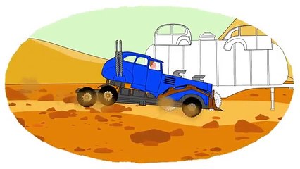 Мультик - Раскраска. Учим Цвета - Грузовые Монстр-траки / Monster trucks - Мультфильмы про машинки