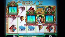 WIZARD OF OZ Slot Machine with EMERALD CITY AND DOROTHY BONUS and BIG WIN Las Vegas Casino