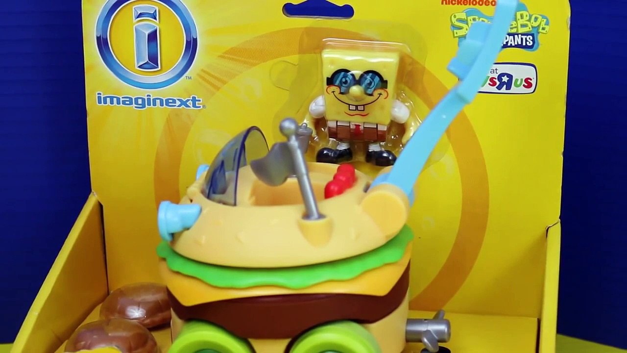 SpongeBob SquarePants TOYS with Batman Imaginext Bikini Bottom Bus and Patty Wagon DisneyCarToys