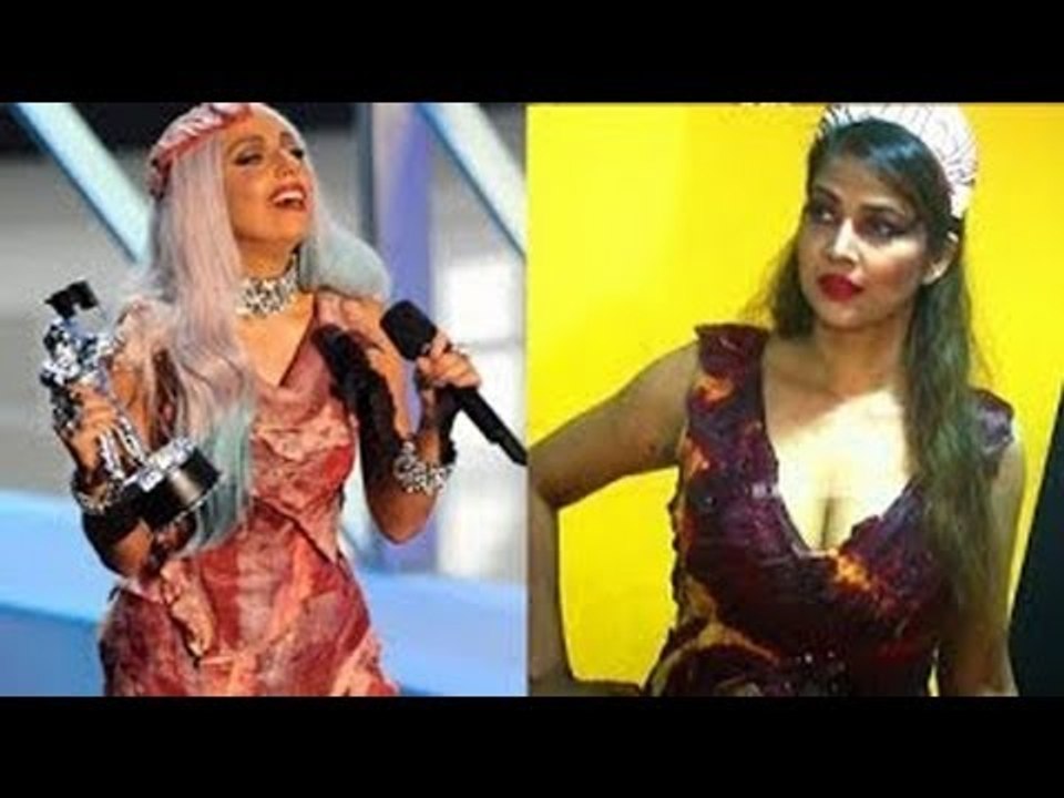 Tanisha Singh Copies Lady Gaga - Goat Meat Dress