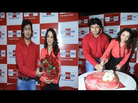 Sonu Nigam celebrate Valentines Day with her wife in Mumbai