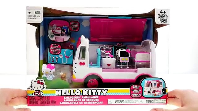 Hello Kitty Emergency Ambulance SANRIO Toys - Hello Kitty Doctor - Play Doh Surprise Egg