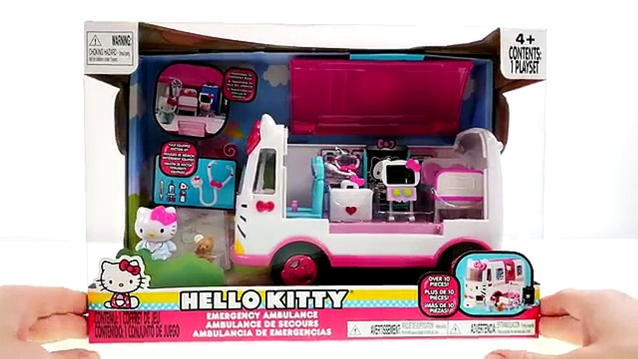 Hello Kitty Emergency Ambulance SANRIO Toys - Hello Kitty Doctor - Play Doh Surprise Egg