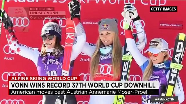 Lindsey Vonn on record downhill victory (FULL HD)