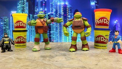Teenage Mutant Ninja Turtles Play Doh Costume as Superman and Batman Do It Yourself Tutorial