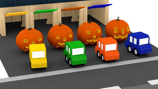 Çizgi Film Dört araba Cadılar bayramında (Hallowen party)