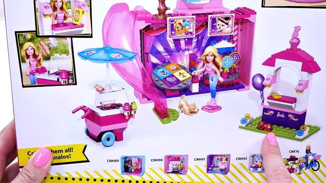 BARBIE GAMES at the Puppy Adventure Festival! Barbie Toy Ferris Wheel, Hotdog Stand and Sl