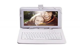 White 10.1 inch  Android 4.4 KitKat Quad Core 8GB Tablet PC Bluetooth cameras WiFi GPS HDMI with White Keyboard Case-in Tablet PCs from Computer