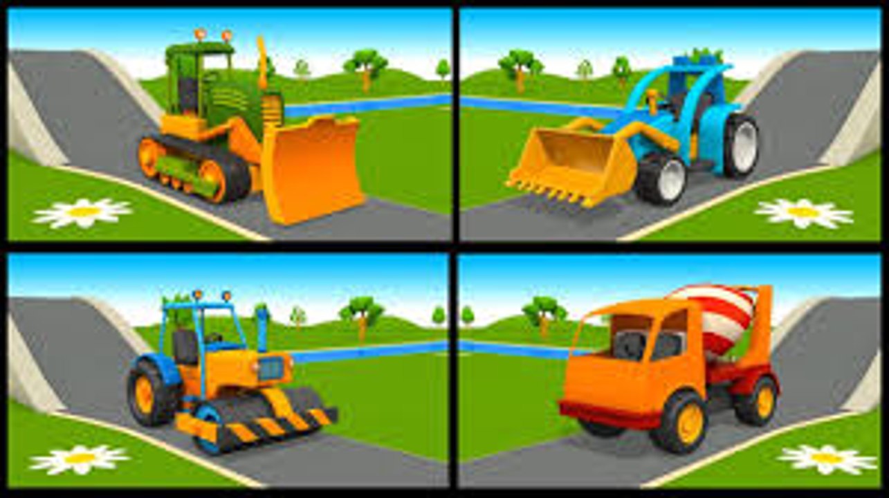 Kids Construction Trucks and Vehicles-3D childr...
