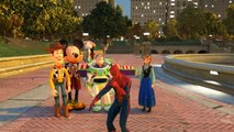 Spiderman Singing Incy Wincy Spider with Disney Cars Pixar Lightning McQueen USA Nursery Rhyme