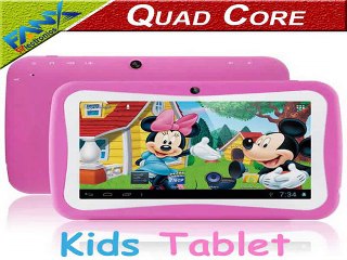 Birthday Gift 7 Inch Quad Core Tablet PC for Kids Children Android 4.4 RK3126 A9 HD 1024x600 Screen Dual Cam EDU Games PAD MID-in Tablet PCs from Computer