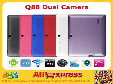 DHL Free shipping 7 Q88 Tablet PC Allwinner A13 Android 4.1 Capacitive Screen 512MB RAM 4GB/8GB ROM, 10 pcs/lot-in Tablet PCs from Computer
