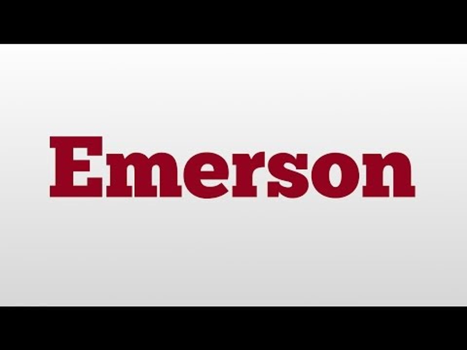 Emerson meaning and pronunciation