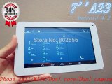 7 inch Allwinner A23 phone call tablet pc support SIM card Android 4.2 dual camera dual core wifi free shipping!!hot sell!!-in Tablet PCs from Computer